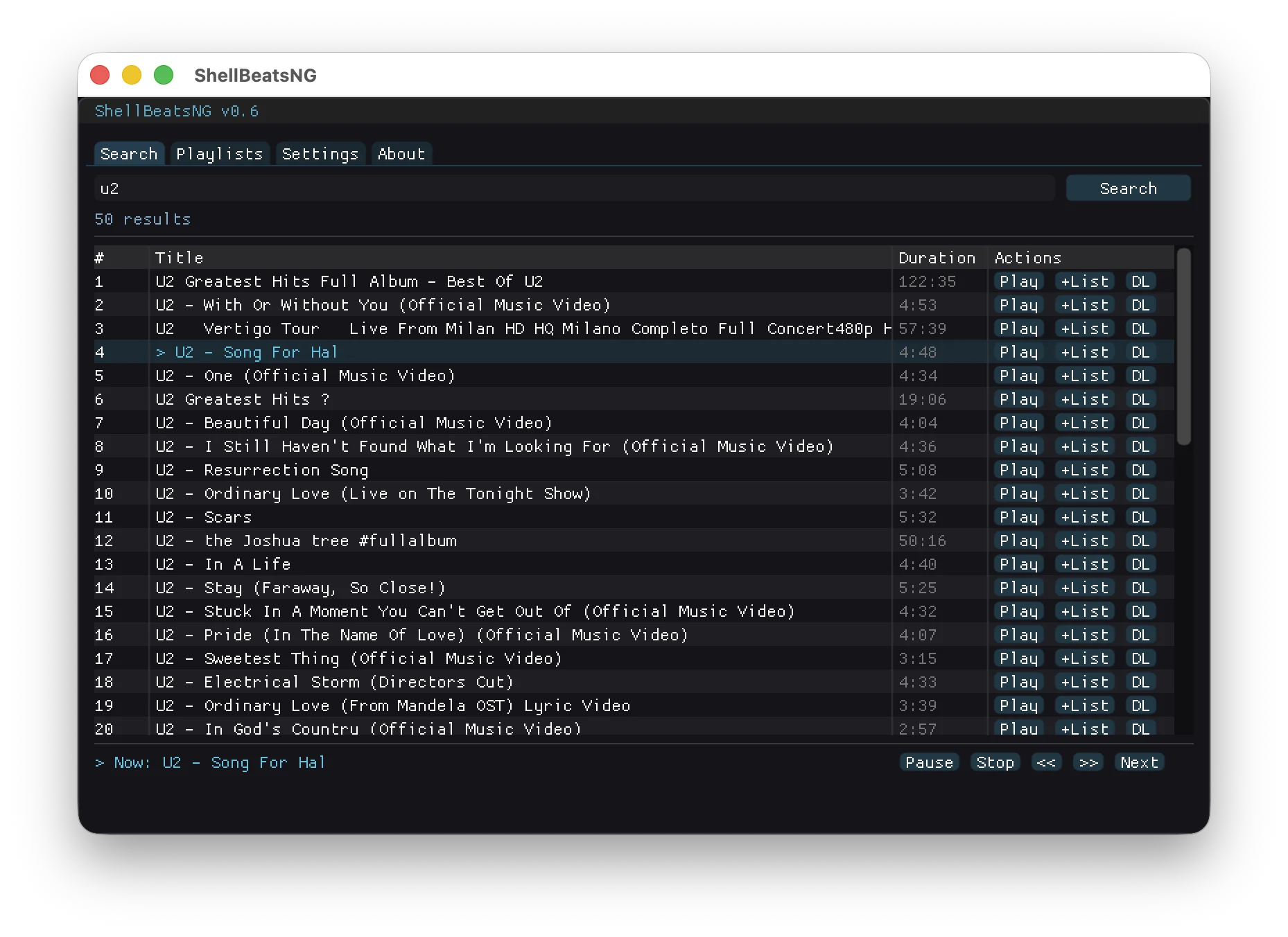 ShellBeatsNG graphical interface on Windows and Mac